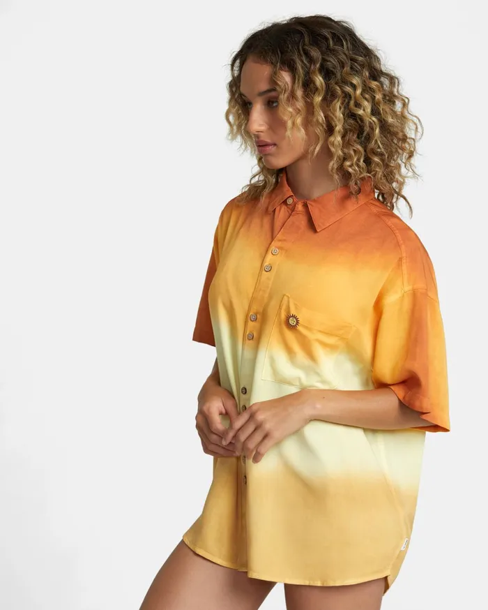 RVCA Shirts Flannels Rose Machado Swami Short Sleeve Shirt Lemon Meringue 8211 MenWomen RVCA Shirts Flannels Rose Machado Swami Short Sleeve Shirt Lemon Meringue 8211 MenWomen