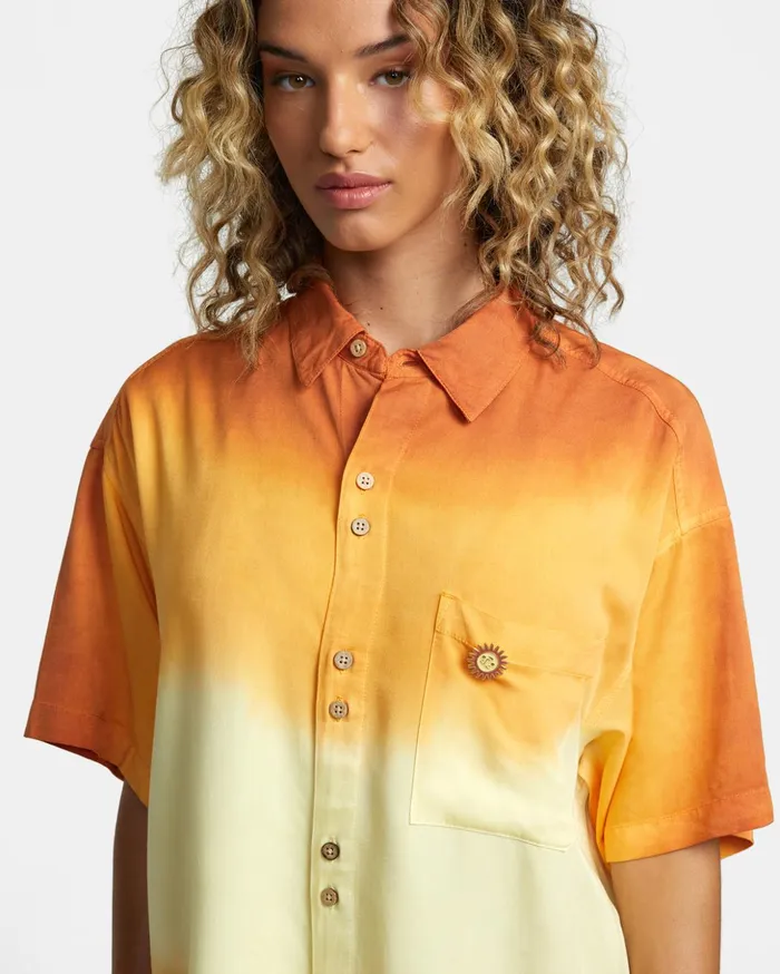 RVCA Shirts Flannels Rose Machado Swami Short Sleeve Shirt Lemon Meringue 8211 MenWomen RVCA Shirts Flannels Rose Machado Swami Short Sleeve Shirt Lemon Meringue 8211 MenWomen