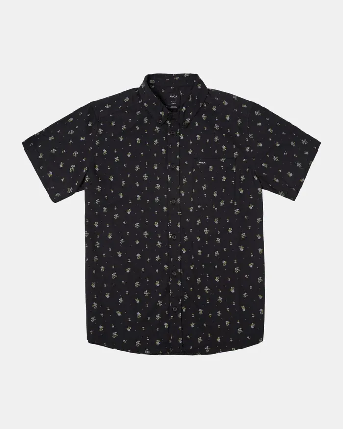 RVCA Shirts Flannels Thatll Do Print Short Sleeve Shirt Rvca Black 8211 Men