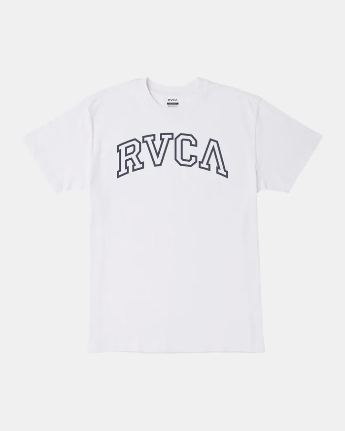 RVCA Short Sleeves Arched Tee White 8211 Men