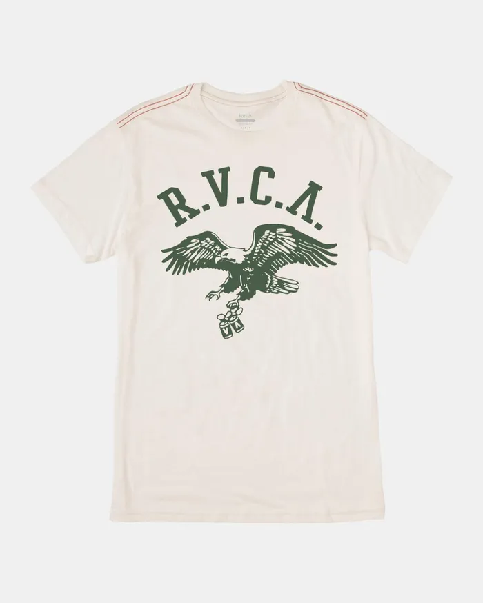 RVCA Short Sleeves Byob TShirt Antique White 8211 Men