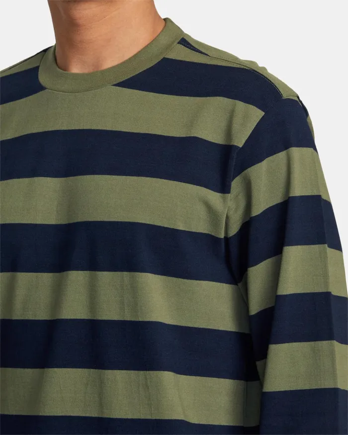 RVCA Short Sleeves Chainmail Long Sleeve Top Indigo 8211 Men