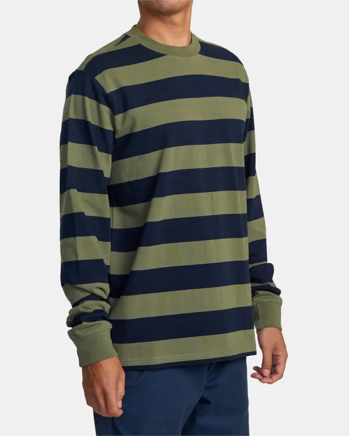 RVCA Short Sleeves Chainmail Long Sleeve Top Indigo 8211 Men