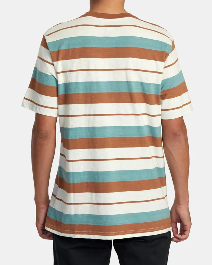 RVCA Short Sleeves Magnolia TShirt Silver Bleach 8211 Men