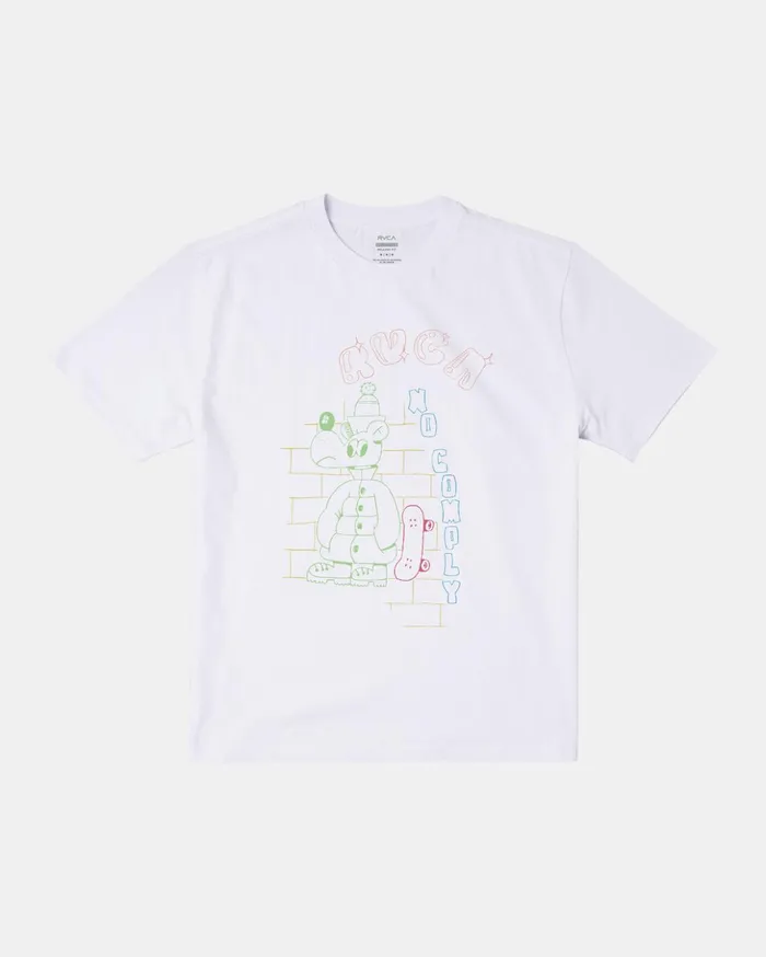 RVCA Short Sleeves No Comply Tee White 8211 Men
