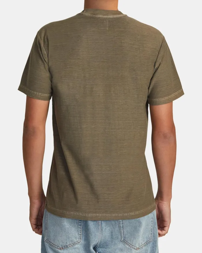 RVCA Short Sleeves PTC Stripe TShirt Mushroom 8211 Men