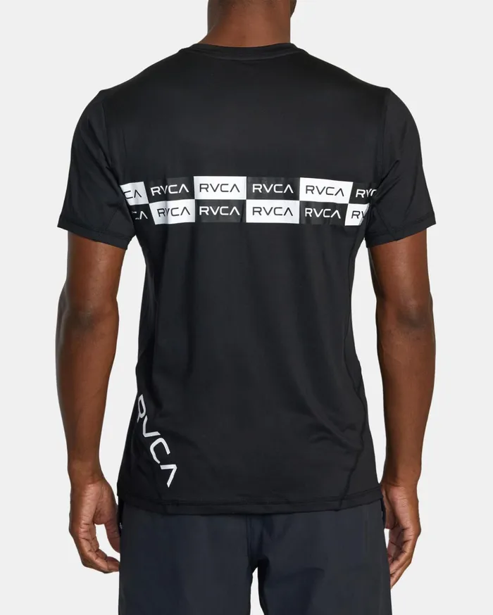 RVCA Short Sleeves Sport Vent Performance Tee Whiteblack 8211 Men
