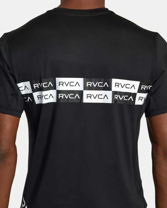 RVCA Short Sleeves Sport Vent Performance Tee Whiteblack 8211 Men
