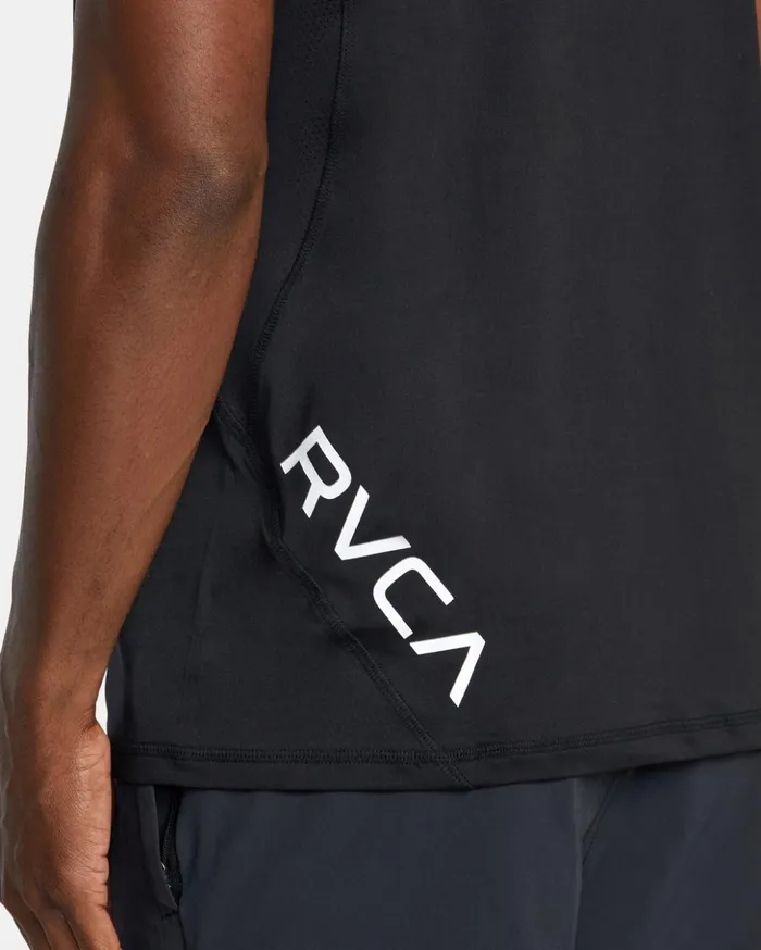 RVCA Short Sleeves Sport Vent Performance Tee Whiteblack 8211 Men