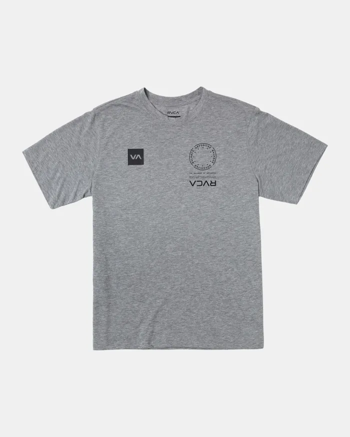 RVCA Short Sleeves VA Mark Tee Heather Grey 8211 Men