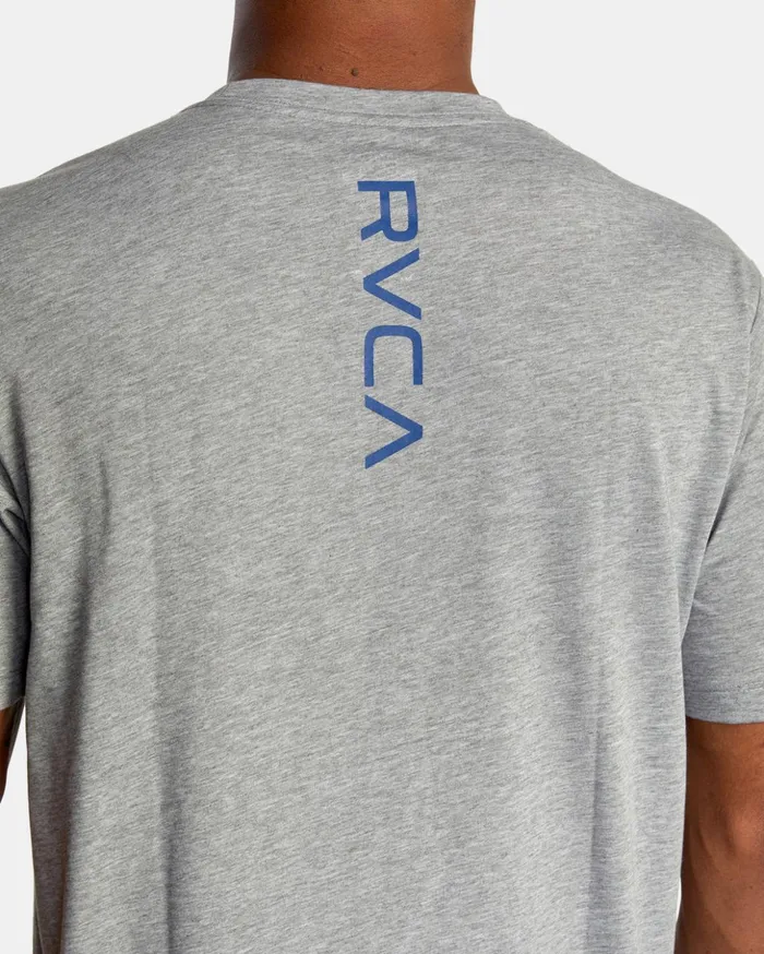 RVCA Short Sleeves VA Mark Tee Heather Grey 8211 Men