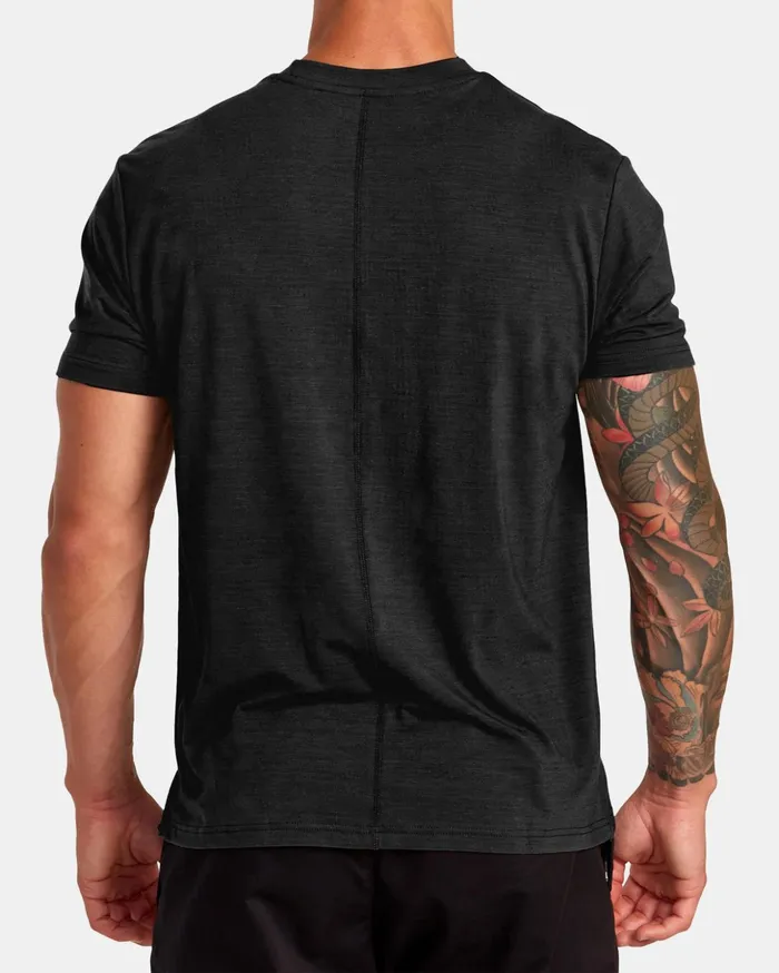 RVCA Short Sleeves VA Sport Balance Technical Training TShirt Black 8211 Men RVCA Short Sleeves VA Sport Balance Technical Training TShirt Black 8211 Men