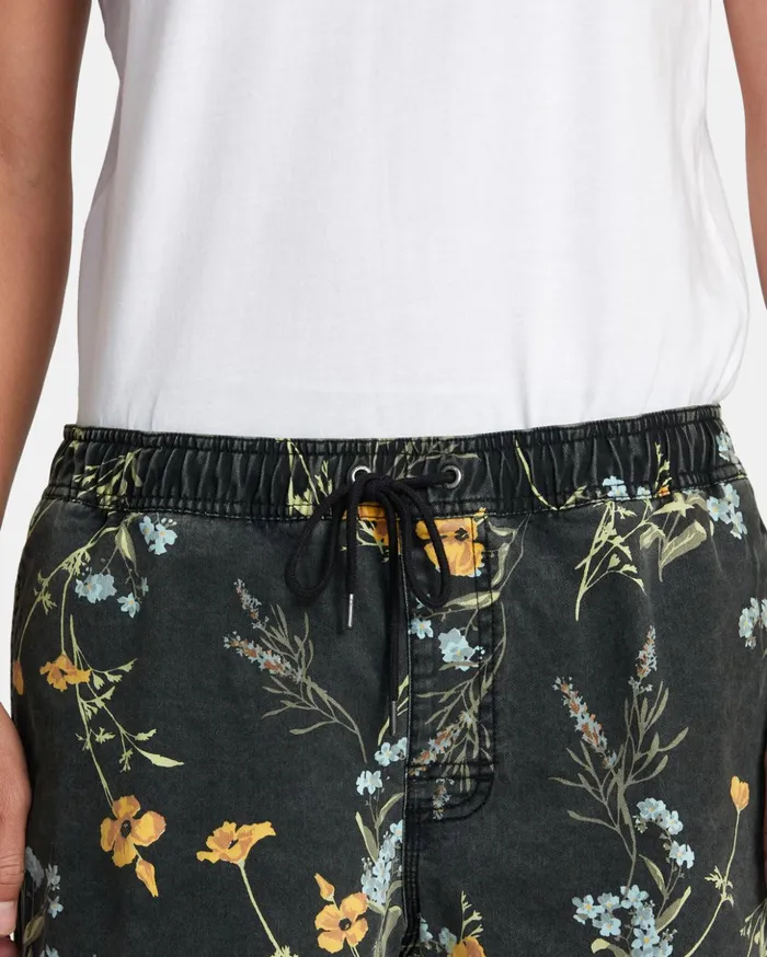 RVCA Shorts Hybrids Escape Print Elastic Waist Walkshorts 17 Midnight 8211 Men RVCA Shorts Hybrids Escape Print Elastic Waist Walkshorts 17 Midnight 8211 Men