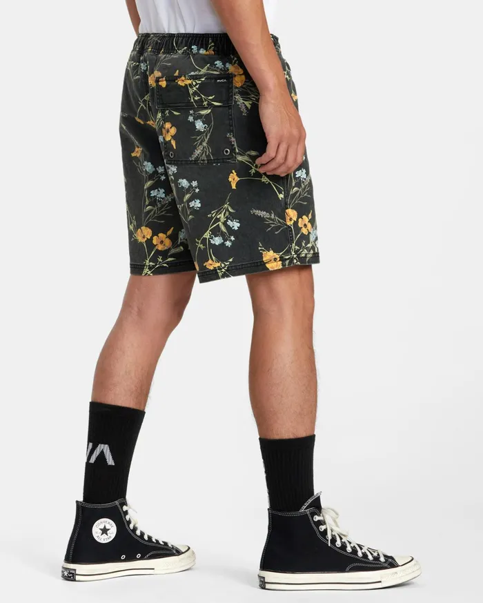 RVCA Shorts Hybrids Escape Print Elastic Waist Walkshorts 17 Midnight 8211 Men RVCA Shorts Hybrids Escape Print Elastic Waist Walkshorts 17 Midnight 8211 Men
