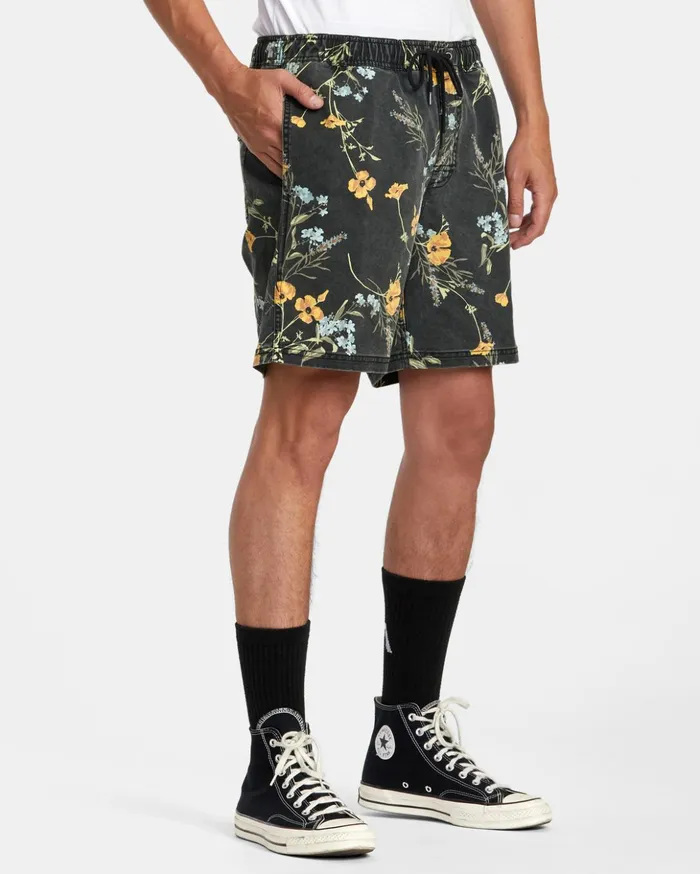 RVCA Shorts Hybrids Escape Print Elastic Waist Walkshorts 17 Midnight 8211 Men RVCA Shorts Hybrids Escape Print Elastic Waist Walkshorts 17 Midnight 8211 Men