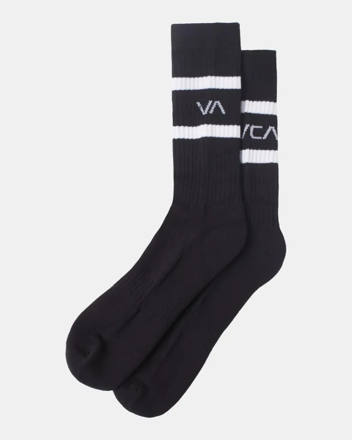 RVCA Socks 2 Pack Striped Crew Socks Black 8211 Men