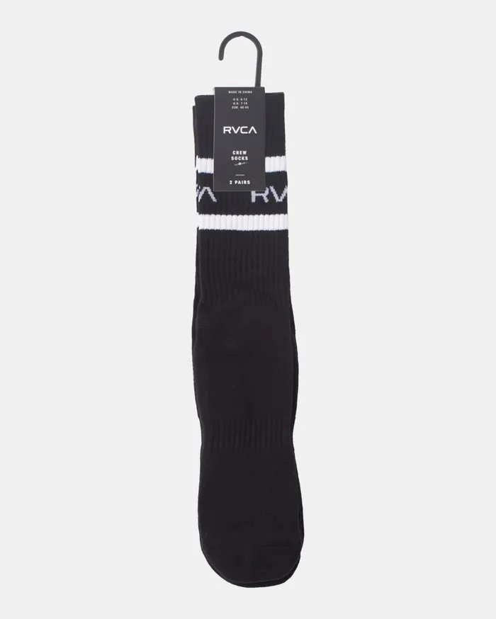 RVCA Socks 2 Pack Striped Crew Socks Black 8211 Men