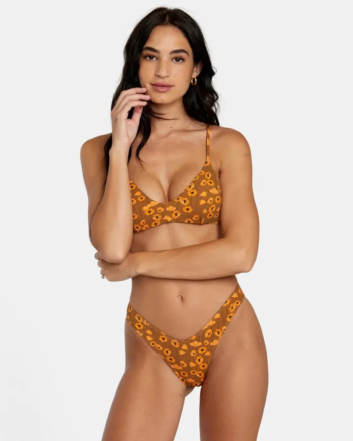RVCA Swim New Arrivals Poppy Eco Rib High Leg Bikini Bottoms Sienna 8211 Women RVCA Swim New Arrivals Poppy Eco Rib High Leg Bikini Bottoms Sienna 8211 Women