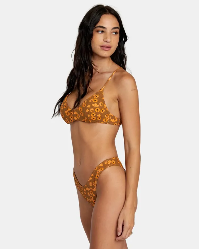 RVCA Swim New Arrivals Poppy Eco Rib High Leg Bikini Bottoms Sienna 8211 Women RVCA Swim New Arrivals Poppy Eco Rib High Leg Bikini Bottoms Sienna 8211 Women