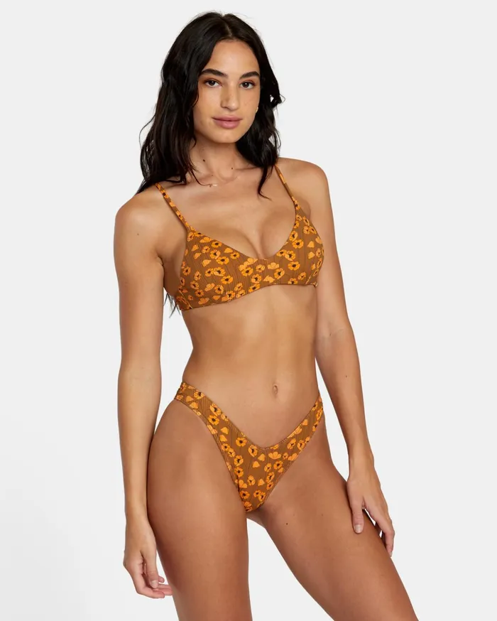 RVCA Swim New Arrivals Poppy Eco Rib High Leg Bikini Bottoms Sienna 8211 Women RVCA Swim New Arrivals Poppy Eco Rib High Leg Bikini Bottoms Sienna 8211 Women