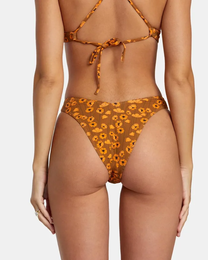 RVCA Swim New Arrivals Poppy Eco Rib High Leg Bikini Bottoms Sienna 8211 Women RVCA Swim New Arrivals Poppy Eco Rib High Leg Bikini Bottoms Sienna 8211 Women