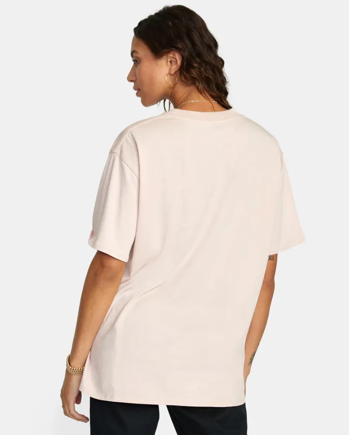 RVCA Tees Tanks Forever Graphic Tee Rose Smoke 8211 Women