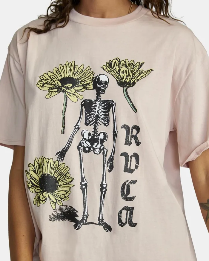 RVCA Tees Tanks Forever Graphic Tee Rose Smoke 8211 Women