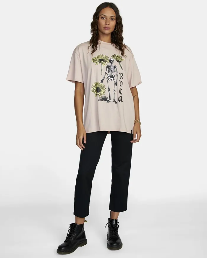 RVCA Tees Tanks Forever Graphic Tee Rose Smoke 8211 Women