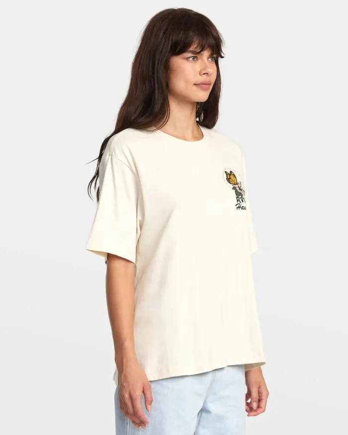 RVCA Tees Tanks Wish You Were Here TShirt Latte 8211 Women