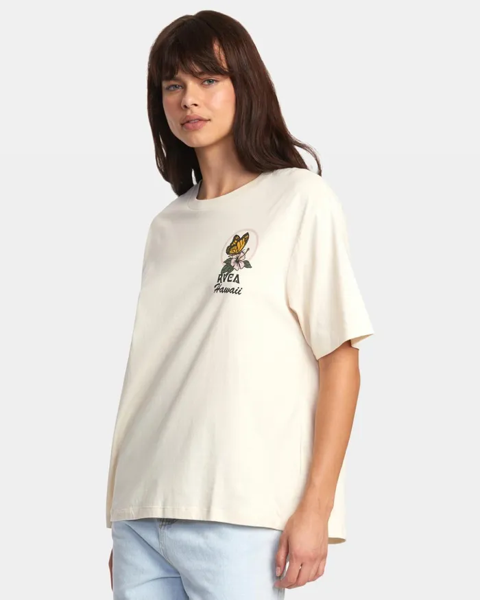 RVCA Tees Tanks Wish You Were Here TShirt Latte 8211 Women