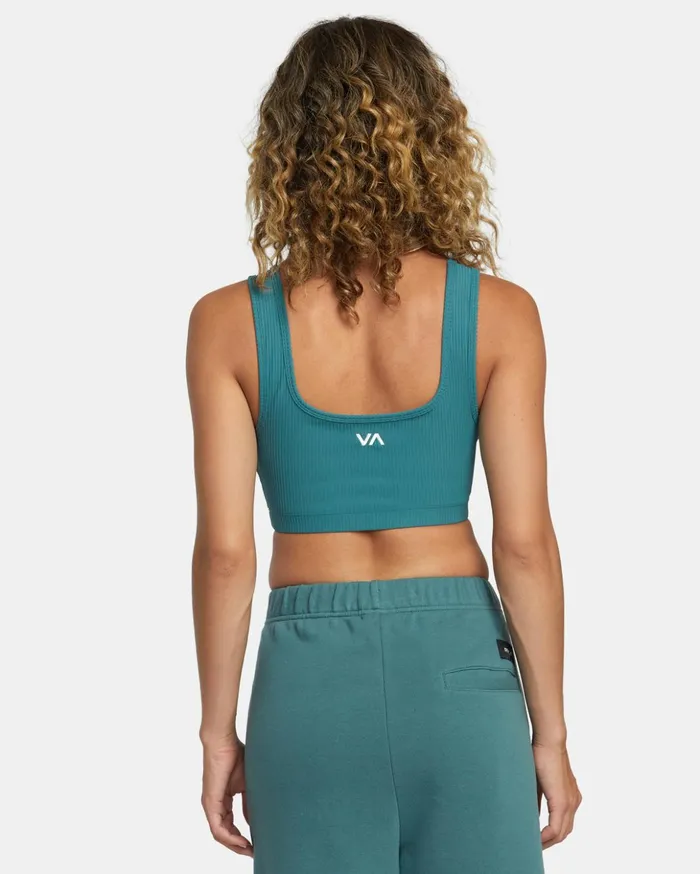 RVCA Tops Rose Machado Sports Bra Teal 8211 Women