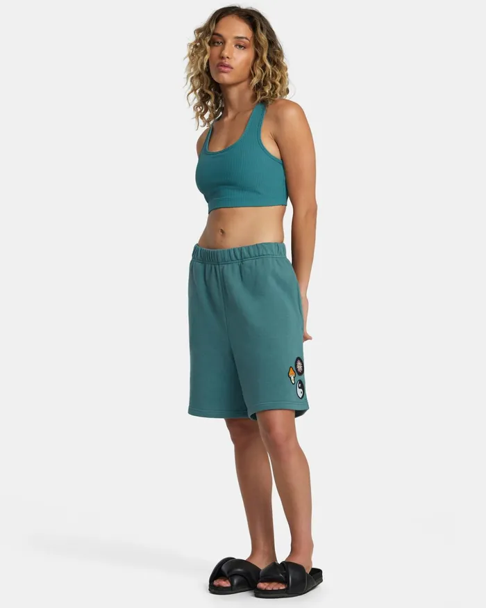 RVCA Tops Rose Machado Sports Bra Teal 8211 Women