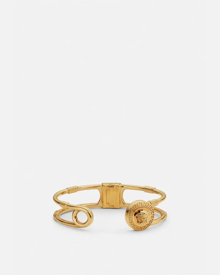 Safety Pin Bracelet Light Gold WomenMen Versace Bracelets