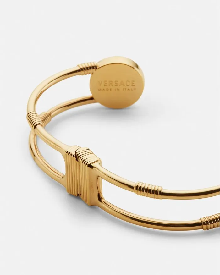 Safety Pin Bracelet Light Gold WomenMen Versace Bracelets