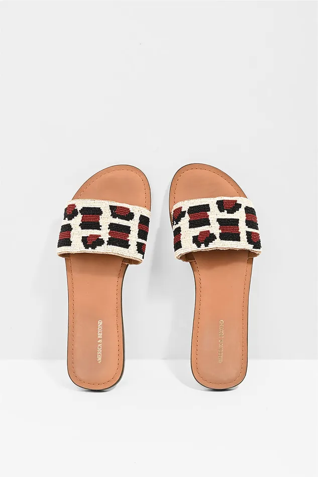 Sandals Leopard Slip on Sandals America and Beyond Women