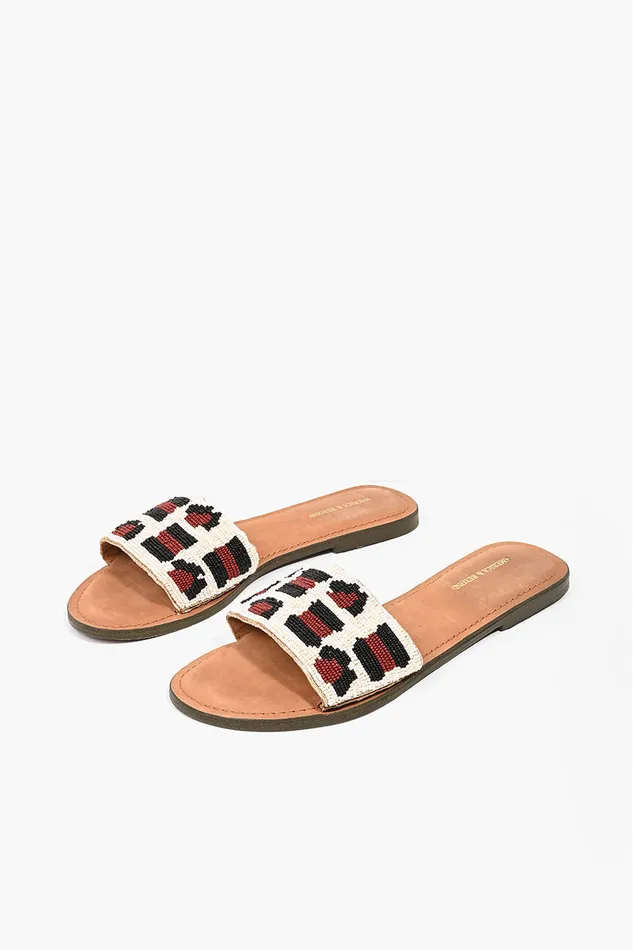 Sandals Leopard Slip on Sandals America and Beyond Women