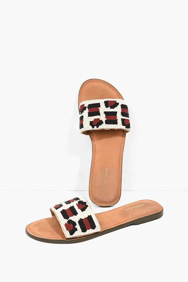 Sandals Leopard Slip on Sandals America and Beyond Women
