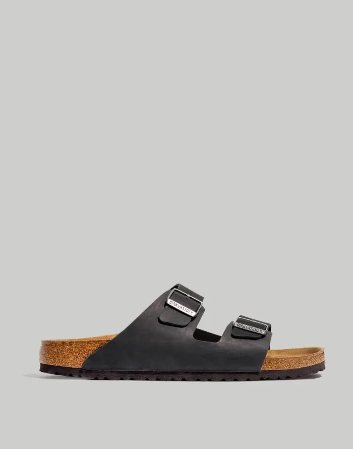 Sandals WomenMen Madewell Birkenstock Arizona Soft Footbed Sandals In Oiled Leather True Black Sandals WomenMen Madewell Birkenstock Arizona Soft Footbed Sandals In Oiled Leather True Black