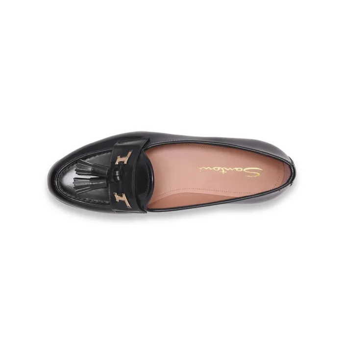 Santoni Blue Leather Andrea Tassel Loafer Women Loafers