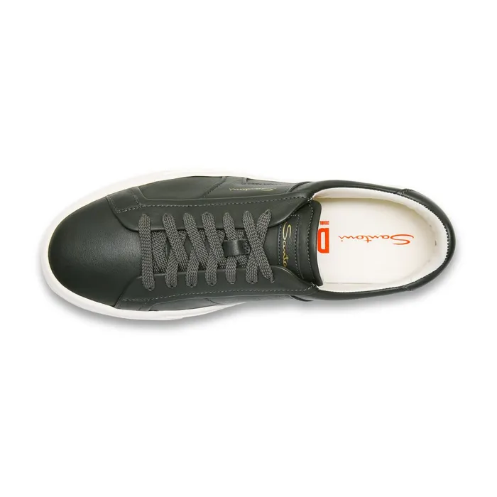 Santoni Green Leather Double Buckle Sneaker Men Sneakers