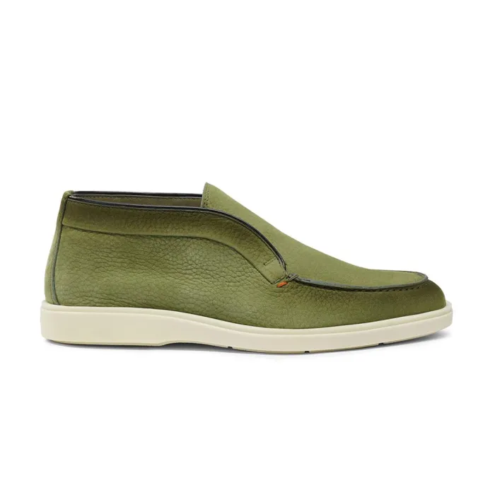 Santoni Green Nubuck Desert Boot Men Boots