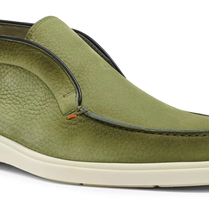Santoni Green Nubuck Desert Boot Men Boots