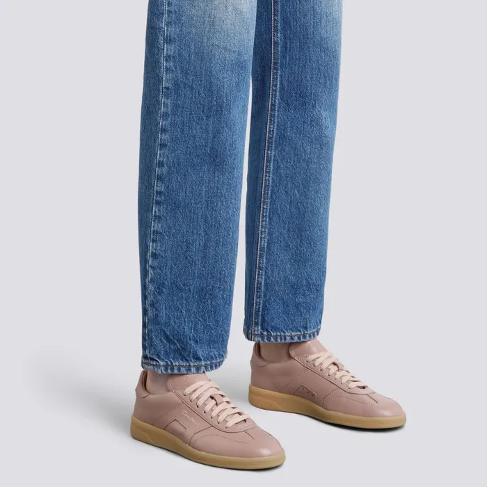 Santoni Pink Tumbled Leather Dbs Oly Sneaker Women Sneakers