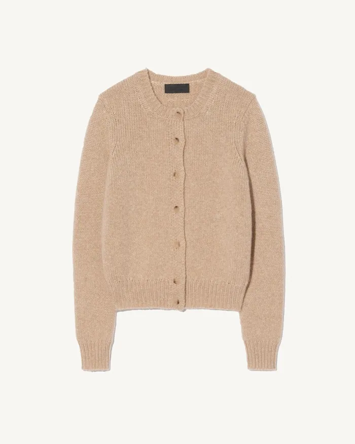 SASKIA CASHMERE CARDIGAN Redwood Melange Women Nili Lotan Knits and Sweaters