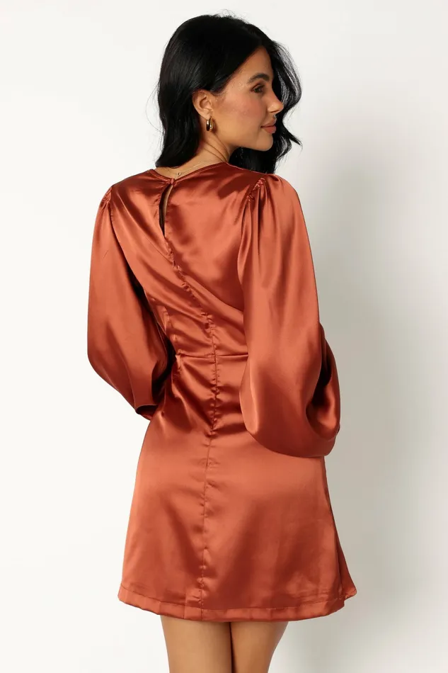 Satin Dresses Opal Dress Rust Petal and Pup Women
