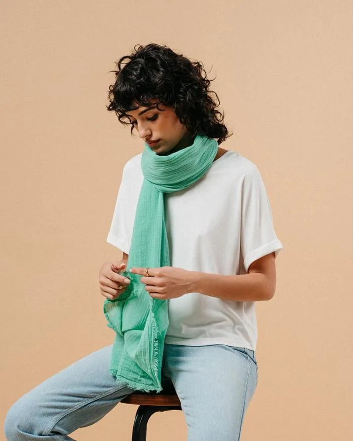 SCARF VERT MANET Shop Grace and Mila Scarves
