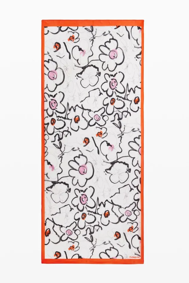 Scarves And Scarf Women Desigual Floral Scarf White