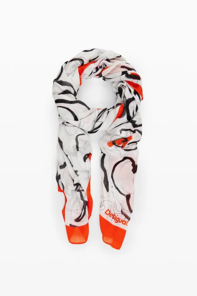 Scarves And Scarf Women Desigual Floral Scarf White