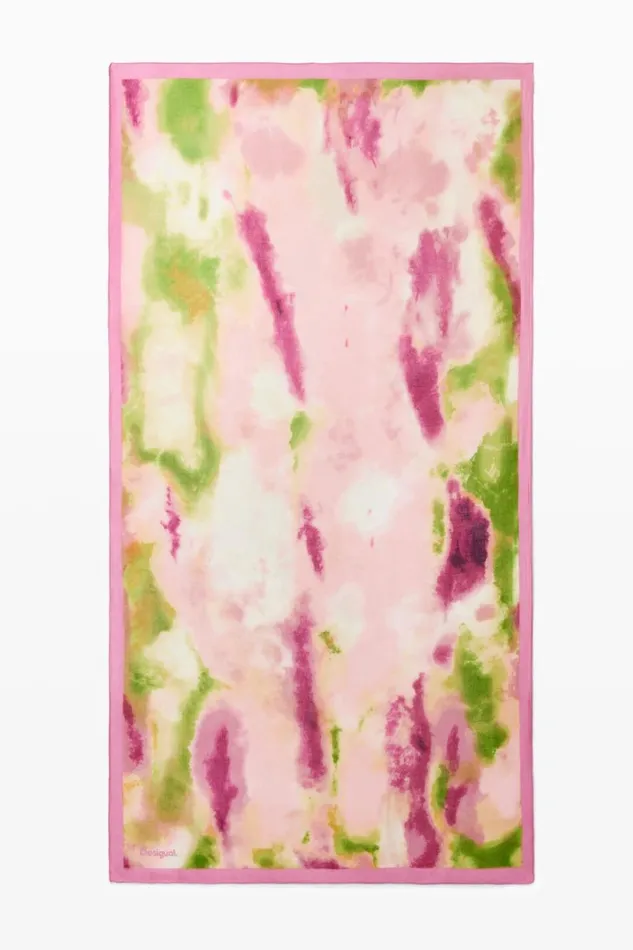 Scarves And Scarf Women Desigual Rectangular Watercolor Scarf Red