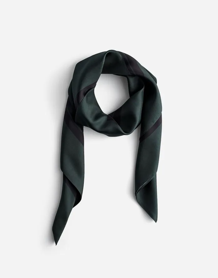 Scarves Women Madewell Oversized Silk Bandana Luxury Forest